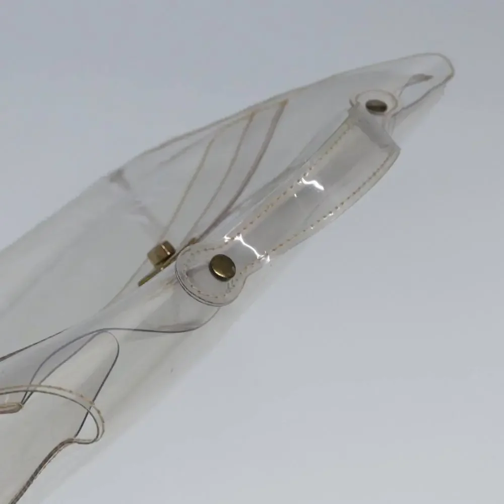 HERMES Vinyl Kelly Hand Bag Vinyl Clear Auth 79847 - Picture 6 of 16